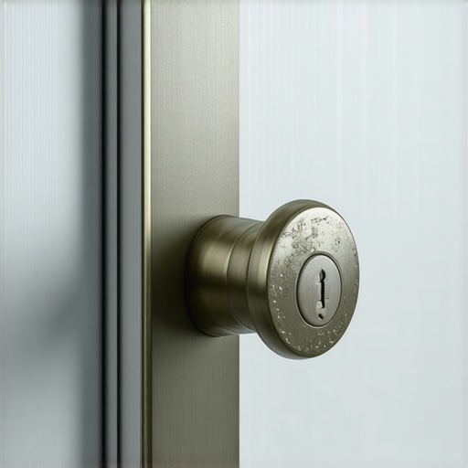 Close-up of a reinforced high-security deadbolt with anti-drill features